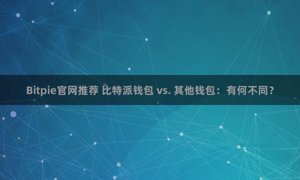 Bitpie官网推荐 比特派钱包 vs. 其他钱包：有何不同？